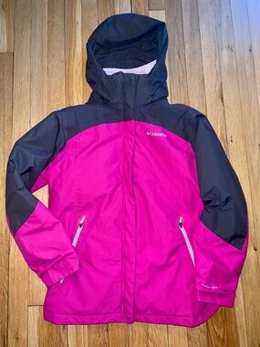 Girls Columbia Bugaboo II Interchange 3-in-1 Omni-Heat Coat Sz XL